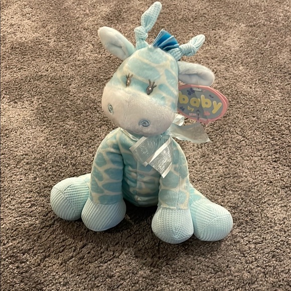 NWT First and Main Jingles 11” blue sitting giraffe - Picture 2 of 4